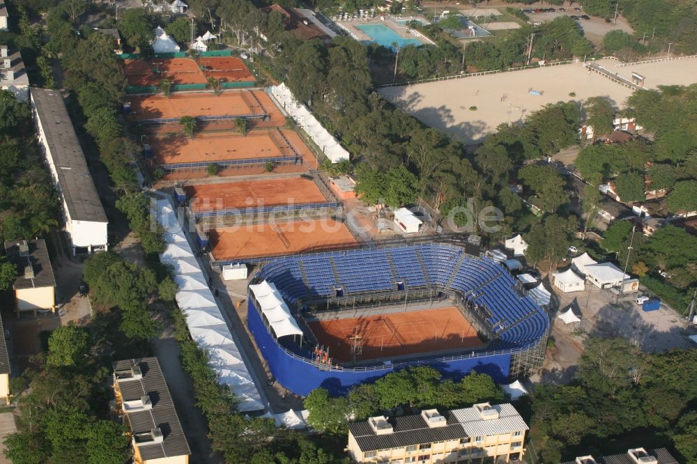 Luftbild Rio de Janeiro - Sportstätte der Tennis Wettkämpfe anlässlich der 15. Pan-Amerikanischen Spiele 2007 in Rio de Janeiro in Brasilien.