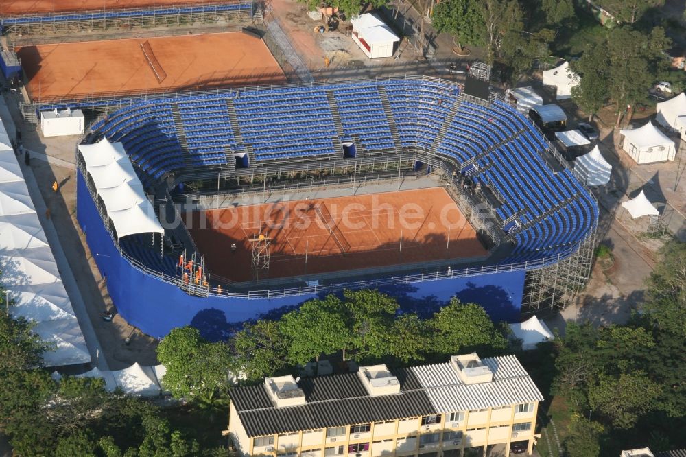 Luftaufnahme Rio de Janeiro - Sportstätte der Tennis Wettkämpfe anlässlich der 15. Pan-Amerikanischen Spiele 2007 in Rio de Janeiro in Brasilien.