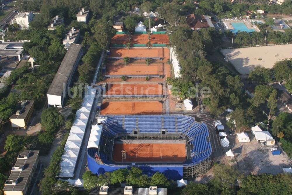 Luftbild Rio de Janeiro - Sportstätte der Tennis Wettkämpfe anlässlich der 15. Pan-Amerikanischen Spiele 2007 in Rio de Janeiro in Brasilien.