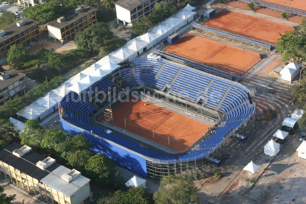 Luftaufnahme Rio de Janeiro - Sportstätte der Tennis Wettkämpfe anlässlich der 15. Pan-Amerikanischen Spiele 2007 in Rio de Janeiro in Brasilien.