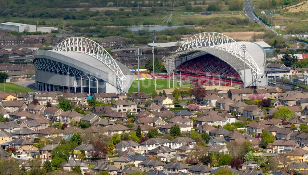 Luftbild Limerick - Sportstätten-Gelände der Arena des Ragby- Stadion in Limerick, Irland