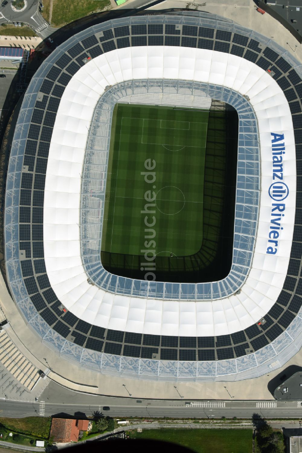 Luftbild Nizza - Sportstätten-Gelände der Arena des Stadion Allianz Riviera in Nizza in Provence-Alpes-Cote d'Azur, Frankreich