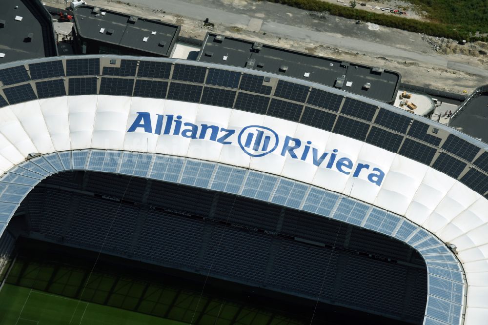 Nizza aus der Vogelperspektive: Sportstätten-Gelände der Arena des Stadion Allianz Riviera in Nizza in Provence-Alpes-Cote d'Azur, Frankreich