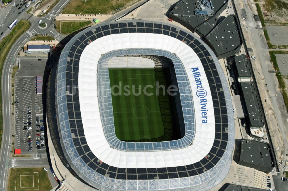 Luftbild Nizza - Sportstätten-Gelände der Arena des Stadion Allianz Riviera in Nizza in Provence-Alpes-Cote d'Azur, Frankreich