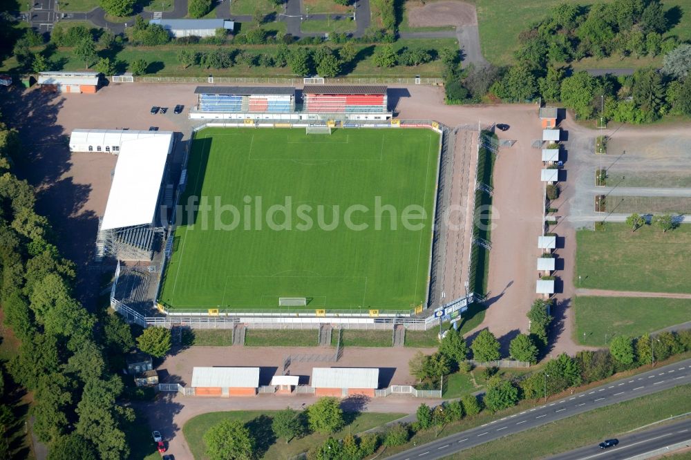 Luftaufnahme Aschaffenburg - Sportstätten- Gelände der Arena des Stadion in Aschaffenburg im Bundesland Bayern