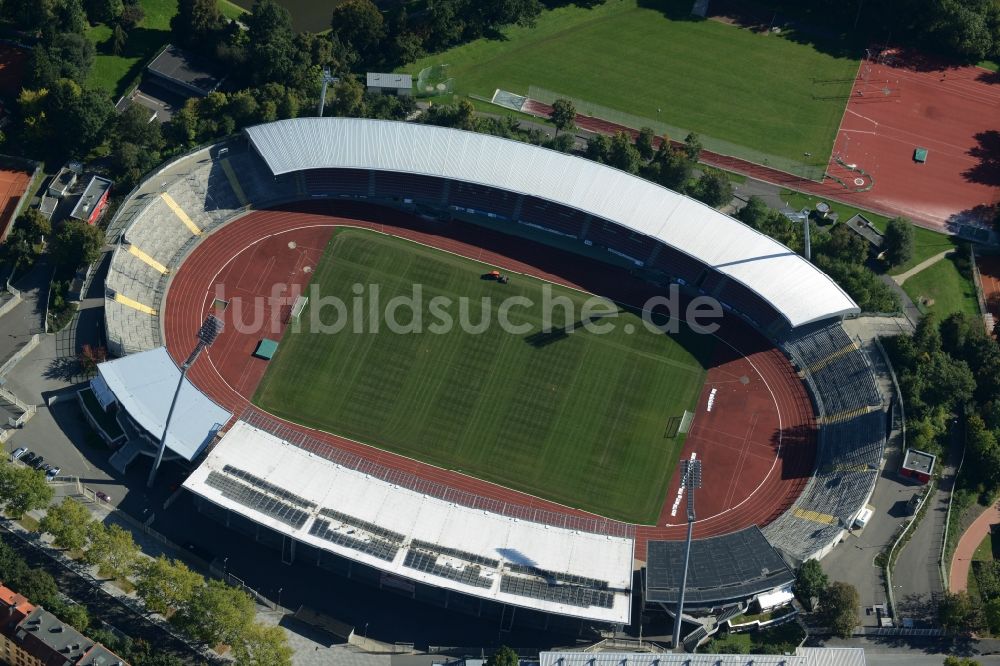 Luftbild Kassel - Sportstätten-Gelände der Arena des Stadion Auestadion in Kassel im Bundesland Hessen, Deutschland