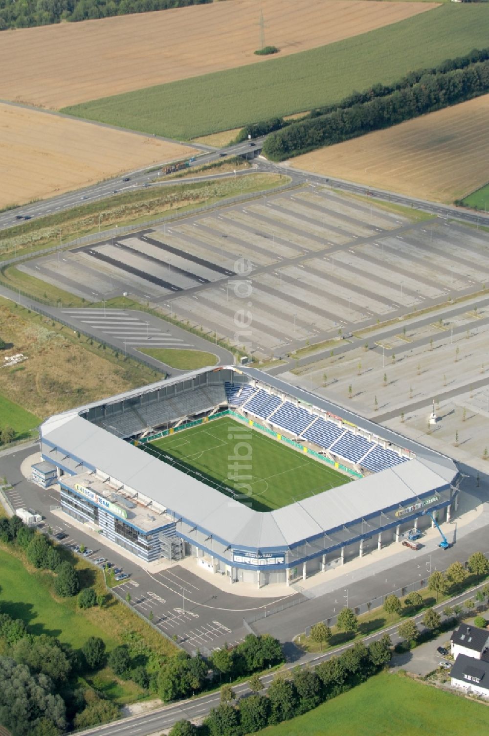 Luftbild Paderborn - Sportstätten-Gelände der Arena des Stadion Benteler-Arena in Paderborn im Bundesland Nordrhein-Westfalen, Deutschland