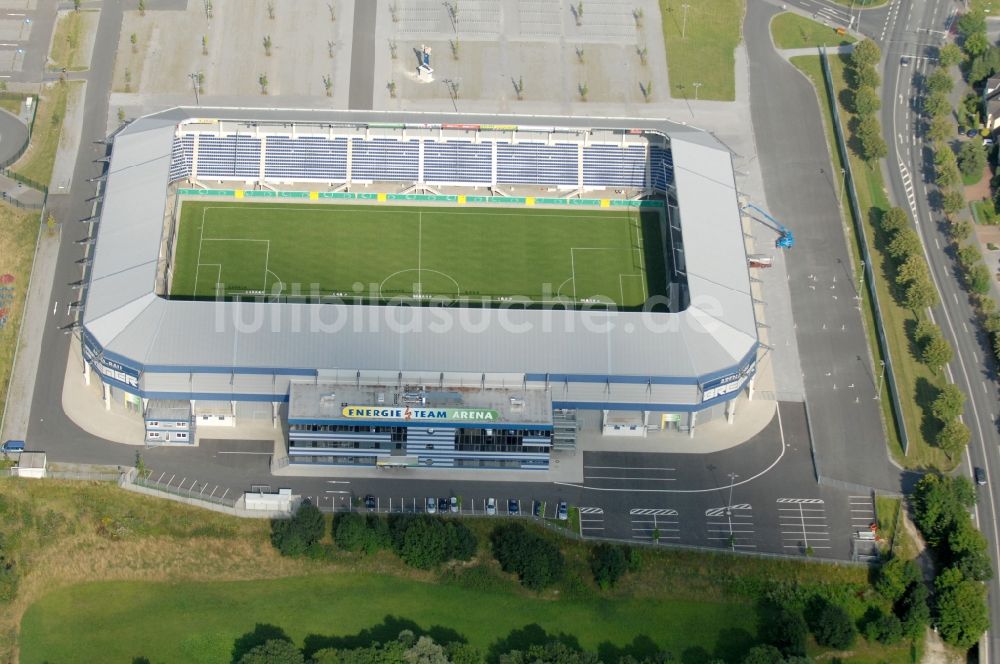 Luftaufnahme Paderborn - Sportstätten-Gelände der Arena des Stadion Benteler-Arena in Paderborn im Bundesland Nordrhein-Westfalen, Deutschland