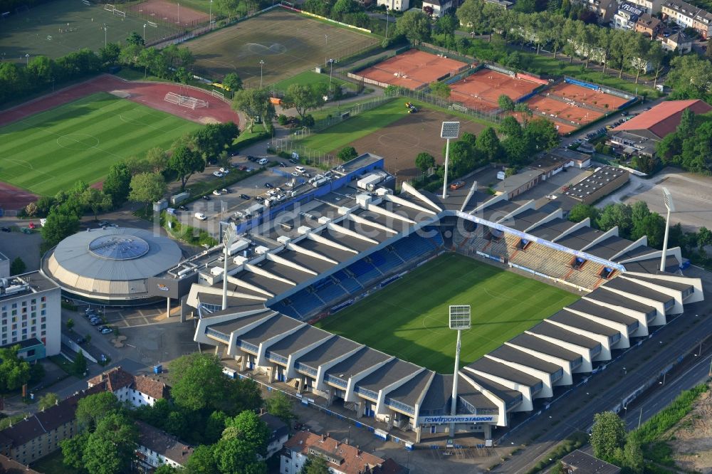 Bochum von oben - Sportstätten-Gelände der Arena des Stadion in Bochum im Bundesland Nordrhein-Westfalen