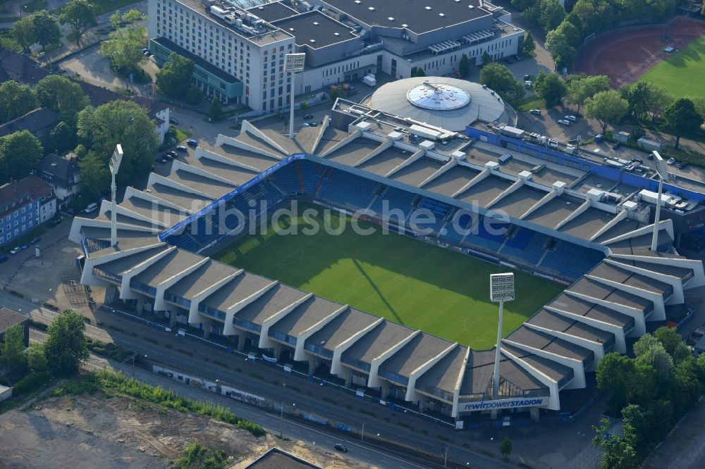 Luftaufnahme Bochum - Sportstätten-Gelände der Arena des Stadion in Bochum im Bundesland Nordrhein-Westfalen