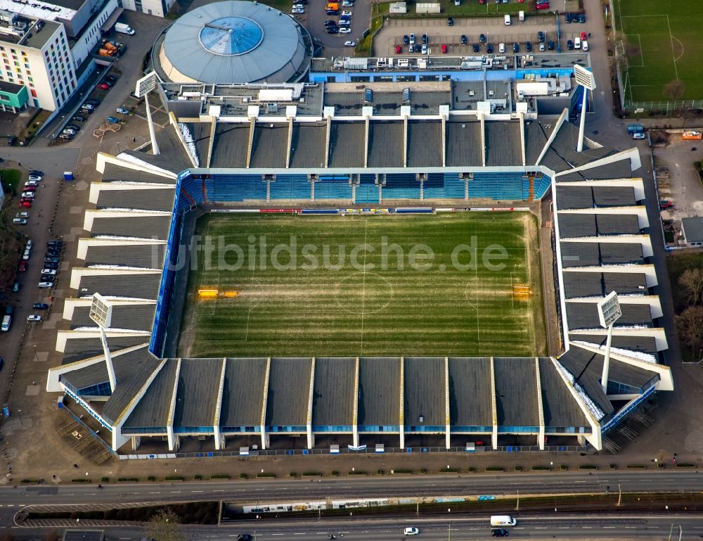 Luftaufnahme Bochum - Sportstätten-Gelände der Arena des Stadion in Bochum im Bundesland Nordrhein-Westfalen