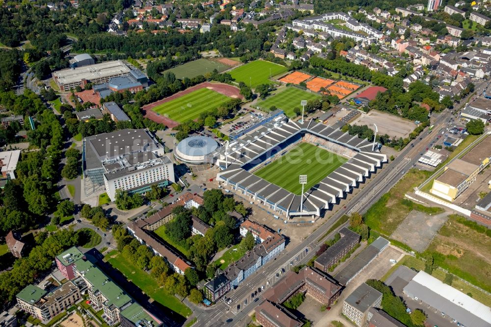 Bochum aus der Vogelperspektive: Sportstätten-Gelände der Arena des Stadion in Bochum im Bundesland Nordrhein-Westfalen