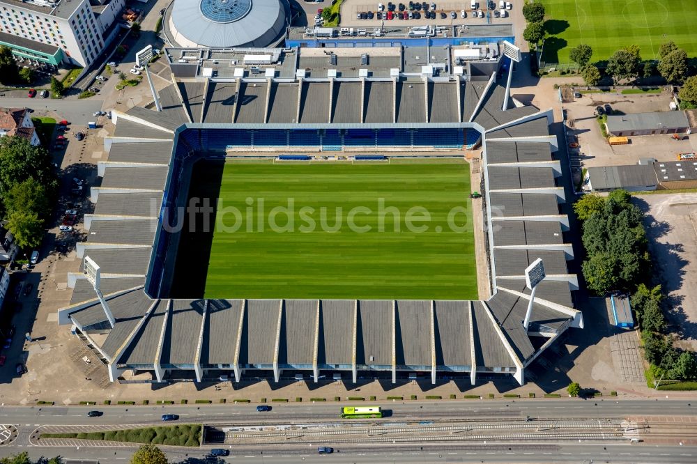 Bochum von oben - Sportstätten-Gelände der Arena des Stadion in Bochum im Bundesland Nordrhein-Westfalen