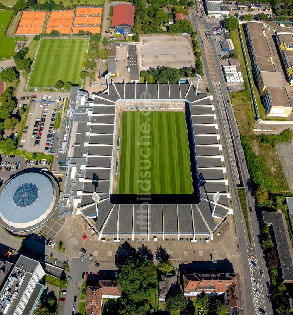 Bochum aus der Vogelperspektive: Sportstätten-Gelände der Arena des Stadion in Bochum im Bundesland Nordrhein-Westfalen