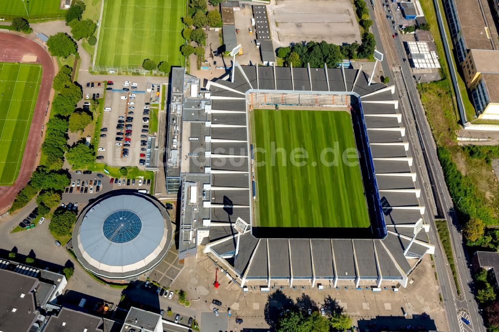 Bochum von oben - Sportstätten-Gelände der Arena des Stadion in Bochum im Bundesland Nordrhein-Westfalen