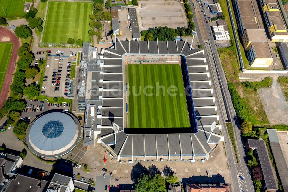 Bochum aus der Vogelperspektive: Sportstätten-Gelände der Arena des Stadion in Bochum im Bundesland Nordrhein-Westfalen