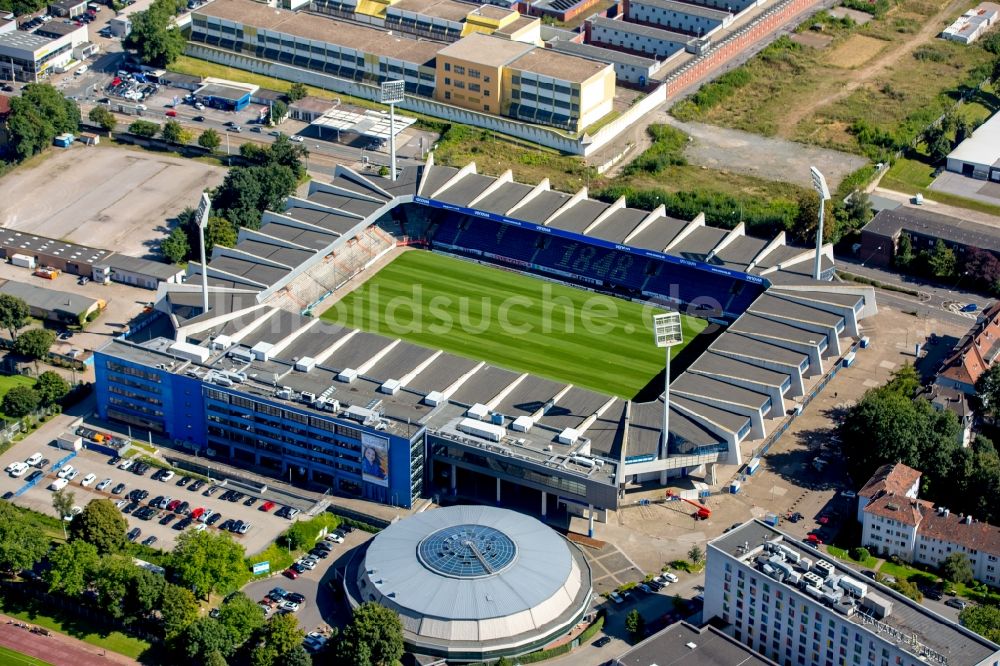 Luftaufnahme Bochum - Sportstätten-Gelände der Arena des Stadion in Bochum im Bundesland Nordrhein-Westfalen