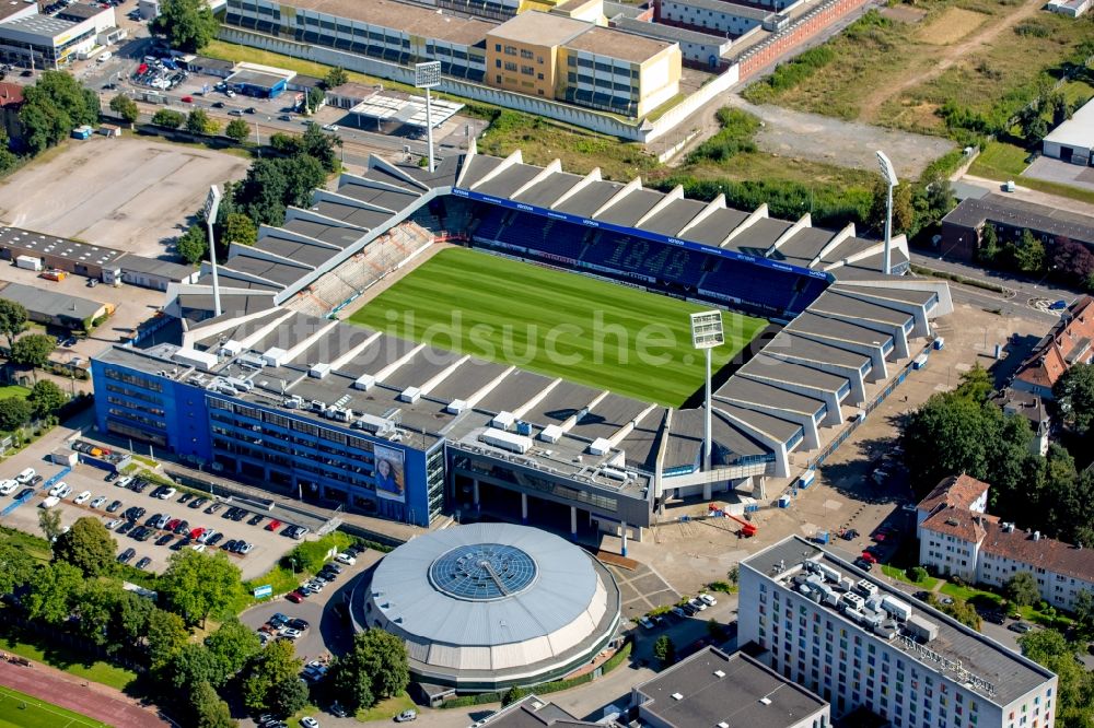 Bochum von oben - Sportstätten-Gelände der Arena des Stadion in Bochum im Bundesland Nordrhein-Westfalen