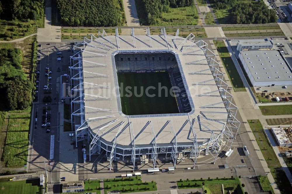 Mönchengladbach von oben - Sportstätten-Gelände der Arena des Stadion BORUSSIA-PARK an der Hennes-Weisweiler-Allee in Mönchengladbach im Bundesland Nordrhein-Westfalen, Deutschland