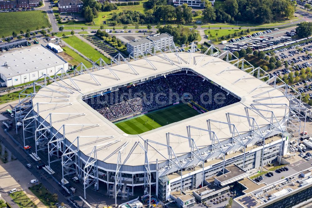 Luftbild Mönchengladbach - Sportstätten-Gelände der Arena des Stadion BORUSSIA-PARK in Mönchengladbach im Bundesland Nordrhein-Westfalen, Deutschland