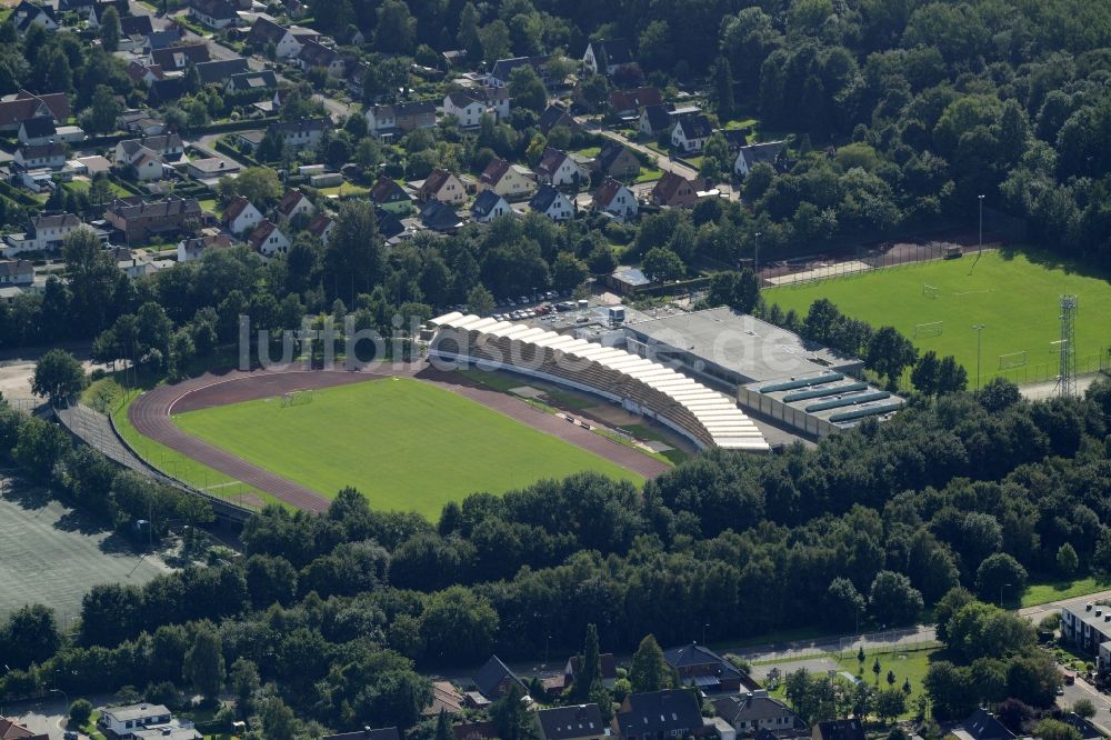 Luftbild Bremerhaven - Sportstätten-Gelände der Arena des Stadion in Bremerhaven im Bundesland Bremen