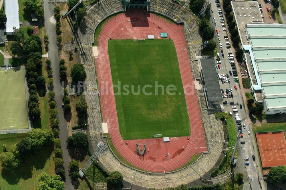 Luftbild Chemnitz - Sportstätten-Gelände der Arena des Stadion in Chemnitz im Bundesland Sachsen