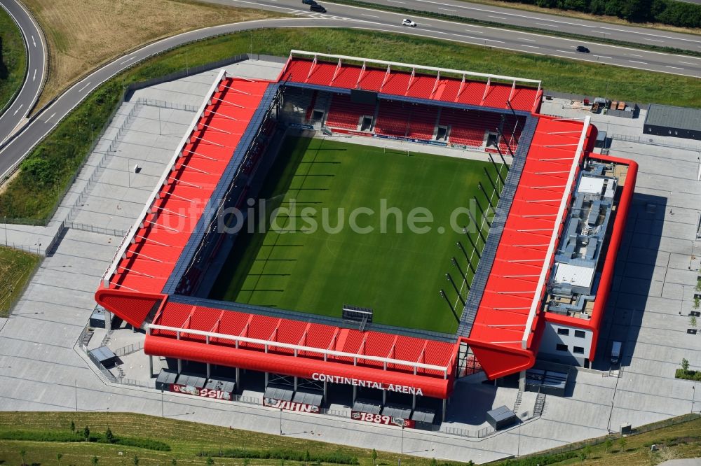 Luftaufnahme Regensburg - Sportstätten-Gelände der Arena des Stadion Continental Arena in Regensburg im Bundesland Bayern, Deutschland