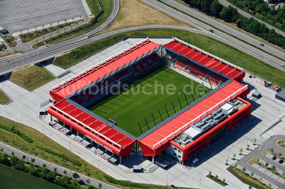 Regensburg von oben - Sportstätten-Gelände der Arena des Stadion Continental Arena in Regensburg im Bundesland Bayern, Deutschland