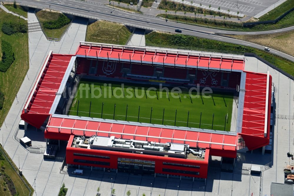 Luftaufnahme Regensburg - Sportstätten-Gelände der Arena des Stadion Continental Arena in Regensburg im Bundesland Bayern, Deutschland