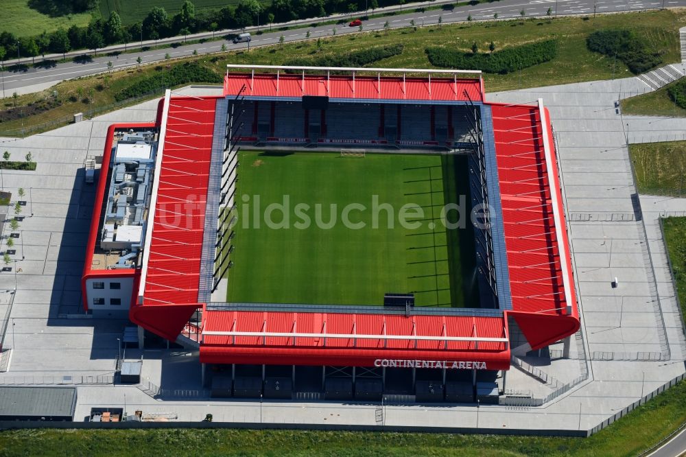 Luftbild Regensburg - Sportstätten-Gelände der Arena des Stadion Continental Arena in Regensburg im Bundesland Bayern, Deutschland