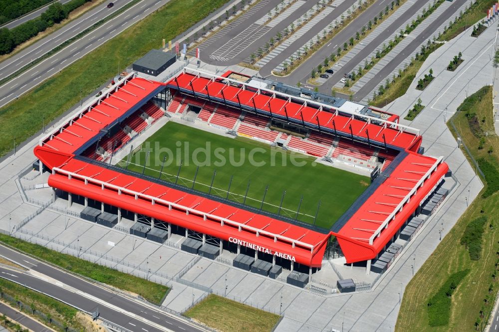 Luftbild Regensburg - Sportstätten-Gelände der Arena des Stadion Continental Arena in Regensburg im Bundesland Bayern, Deutschland