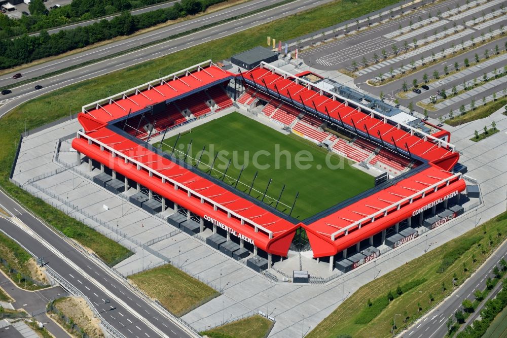 Luftbild Regensburg - Sportstätten-Gelände der Arena des Stadion Continental Arena in Regensburg im Bundesland Bayern, Deutschland