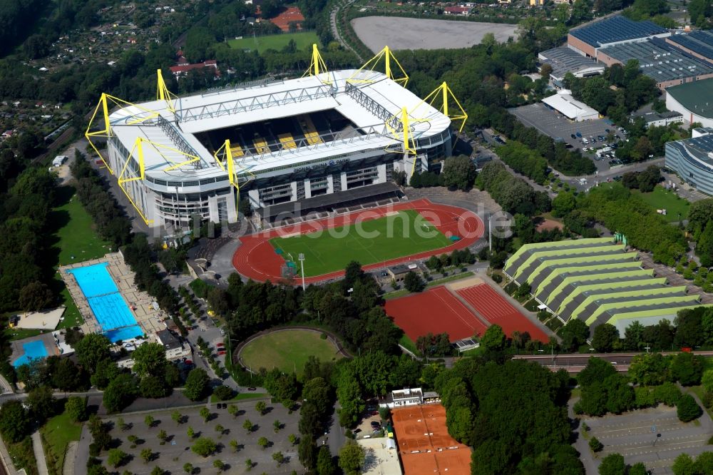 Luftbild Dortmund - Sportstätten-Gelände der Arena des Stadion in Dortmund im Bundesland Nordrhein-Westfalen