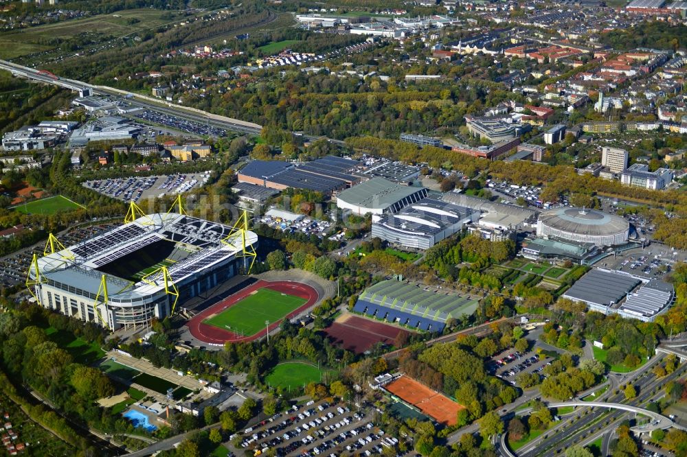 Luftbild Dortmund - Sportstätten-Gelände der Arena des Stadion in Dortmund im Bundesland Nordrhein-Westfalen