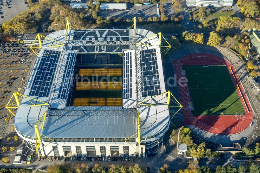 Luftbild Dortmund - Sportstätten-Gelände der Arena des Stadion in Dortmund im Bundesland Nordrhein-Westfalen