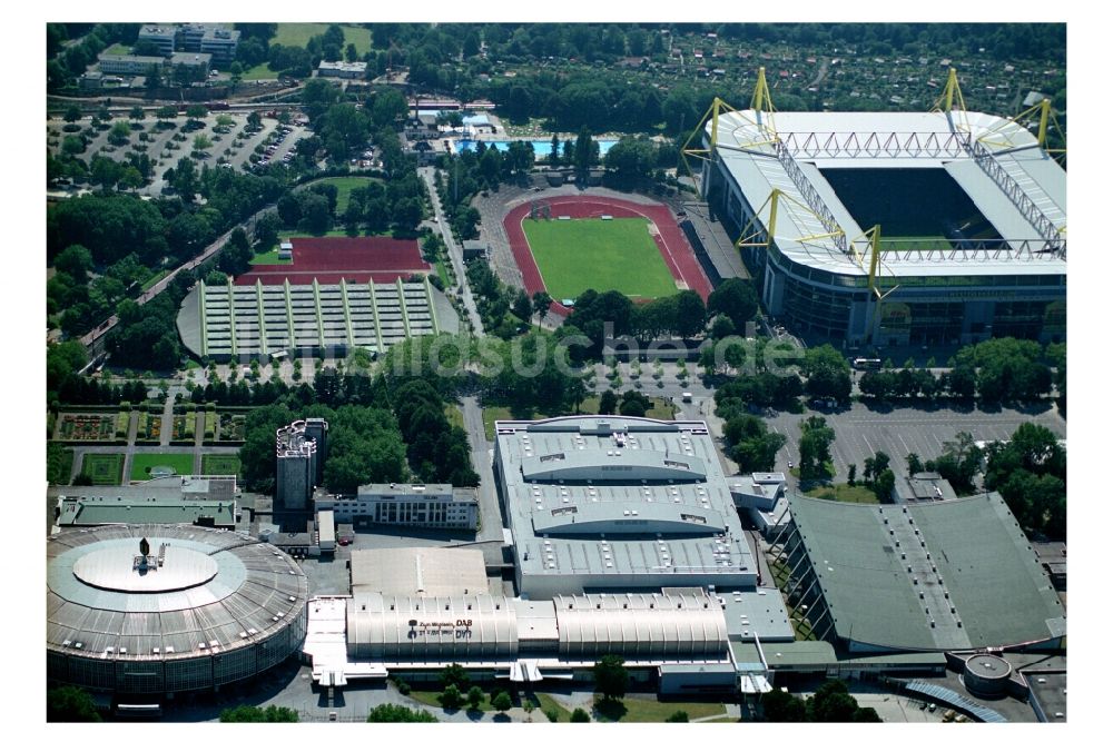 Dortmund aus der Vogelperspektive: Sportstätten-Gelände der Arena des Stadion in Dortmund im Bundesland Nordrhein-Westfalen