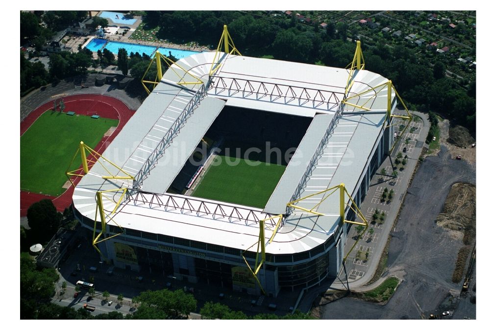 Luftaufnahme Dortmund - Sportstätten-Gelände der Arena des Stadion in Dortmund im Bundesland Nordrhein-Westfalen