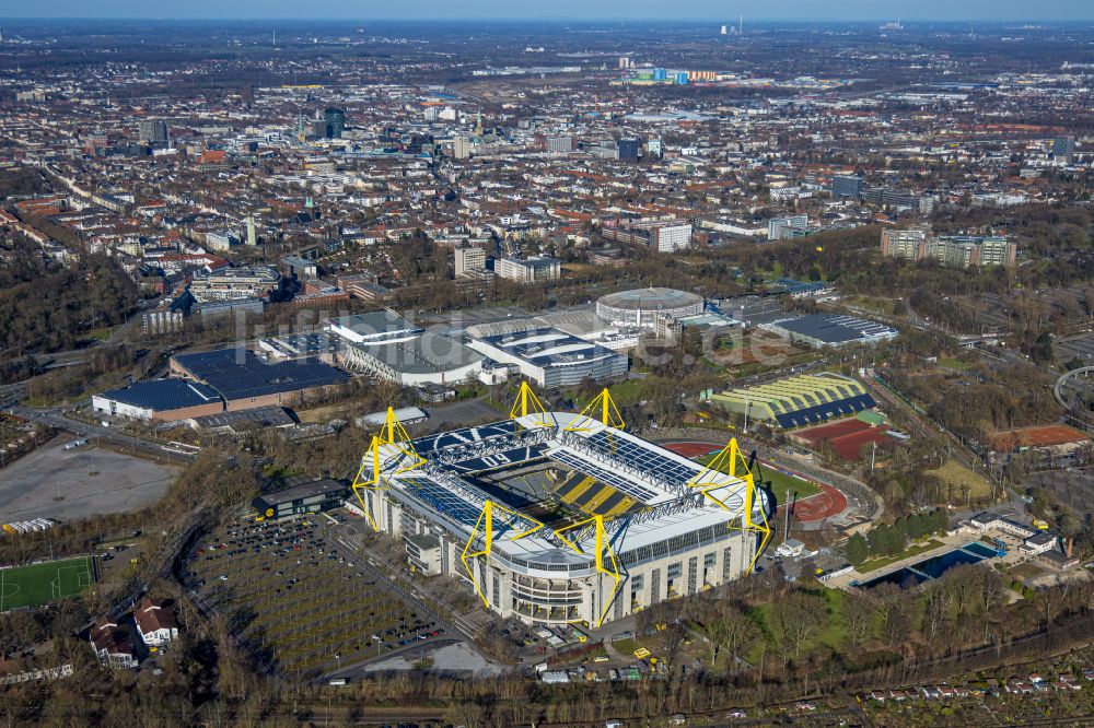 Luftbild Dortmund - Sportstätten-Gelände der Arena des Stadion in Dortmund im Bundesland Nordrhein-Westfalen