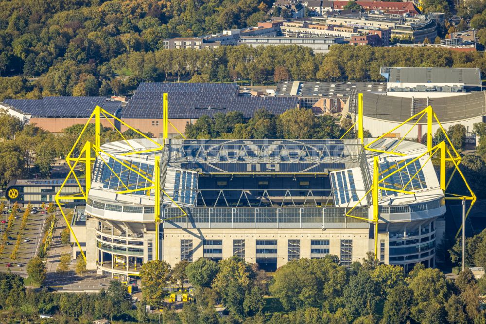 Luftaufnahme Dortmund - Sportstätten-Gelände der Arena des Stadion in Dortmund im Bundesland Nordrhein-Westfalen