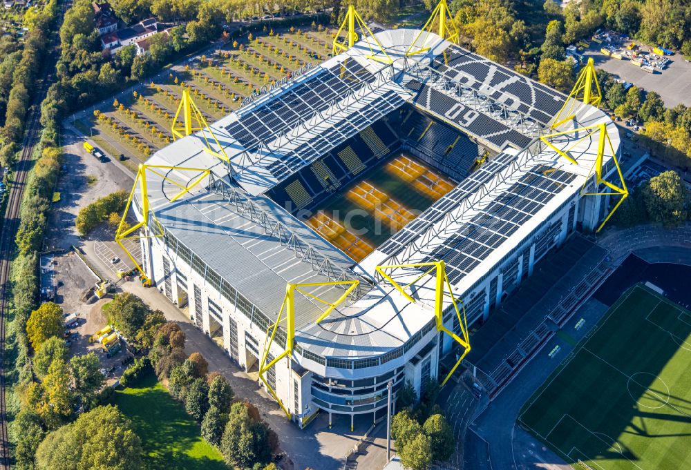 Dortmund aus der Vogelperspektive: Sportstätten-Gelände der Arena des Stadion in Dortmund im Bundesland Nordrhein-Westfalen