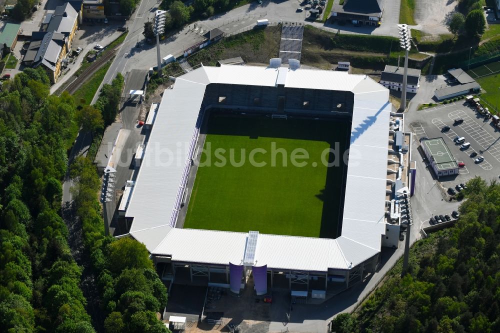 Luftbild Aue - Sportstätten-Gelände der Arena des Stadion Erzgebirgsstadion in Aue im Bundesland Sachsen, Deutschland