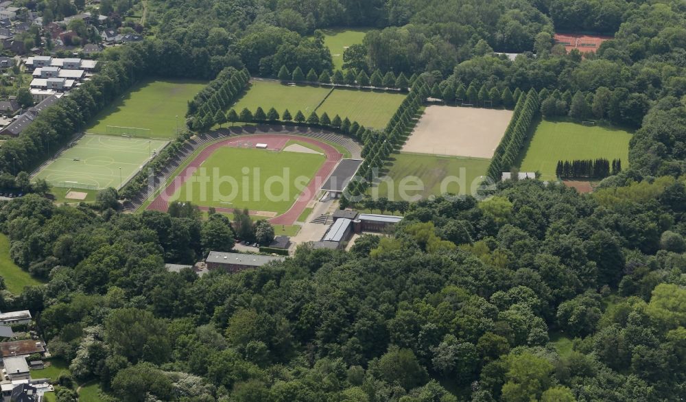 Luftbild Flensburg - Sportstätten-Gelände der Arena des Stadion in Flensburg im Bundesland Schleswig-Holstein