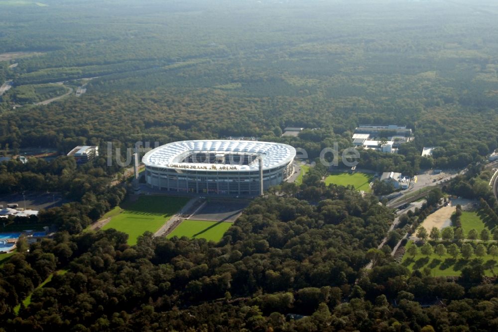 Frankfurt am Main von oben - Sportstätten-Gelände der Arena des Stadion in Frankfurt am Main im Bundesland Hessen