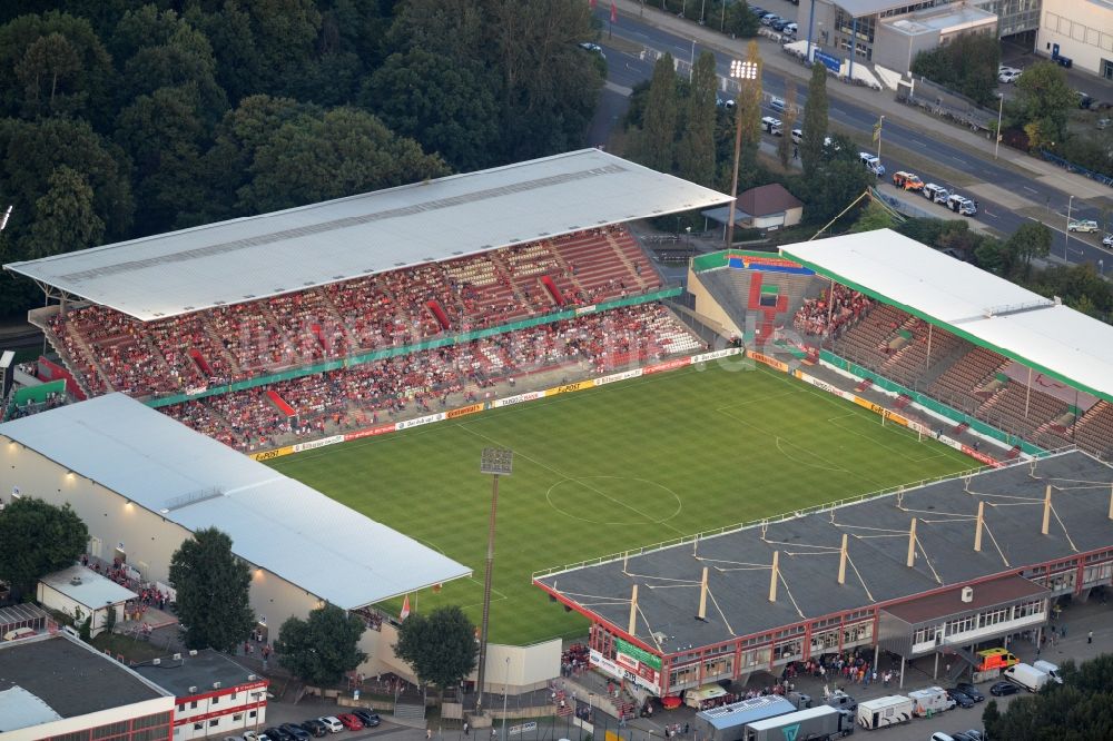 Luftbild Cottbus - Sportstätten-Gelände der Arena des Stadion der Freundschaft des Fußballclubs FC Energie in Cottbus im Bundesland Brandenburg