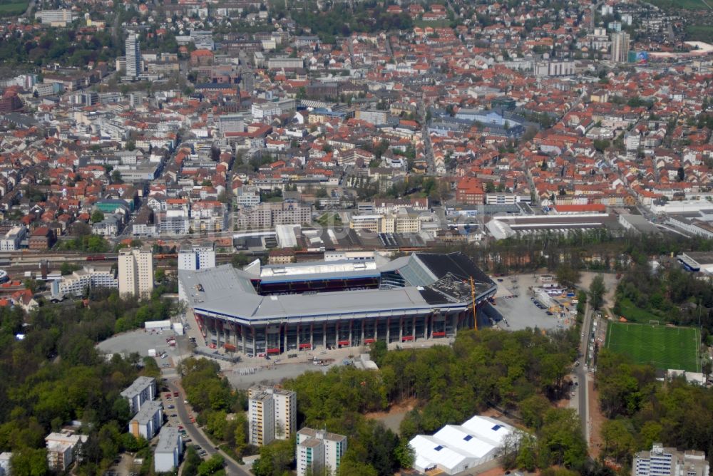 Luftbild Kaiserslautern - Sportstätten-Gelände der Arena des Stadion Fritz-Walter-Stadion in Kaiserslautern im Bundesland Rheinland-Pfalz, Deutschland