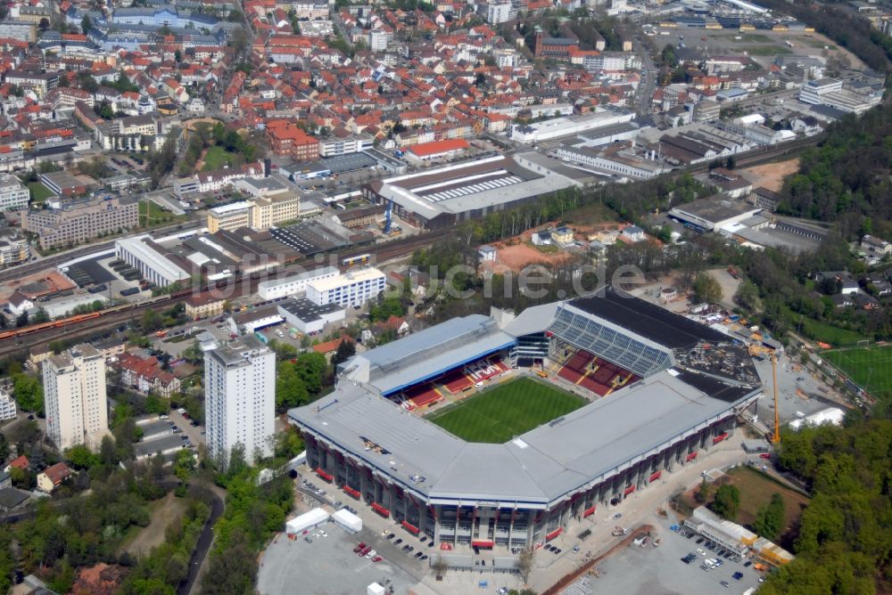 Luftbild Kaiserslautern - Sportstätten-Gelände der Arena des Stadion Fritz-Walter-Stadion in Kaiserslautern im Bundesland Rheinland-Pfalz, Deutschland