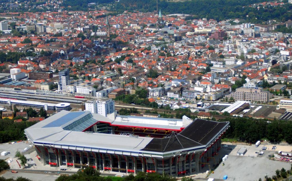 Luftaufnahme Kaiserslautern - Sportstätten-Gelände der Arena des Stadion Fritz-Walter-Stadion in Kaiserslautern im Bundesland Rheinland-Pfalz, Deutschland