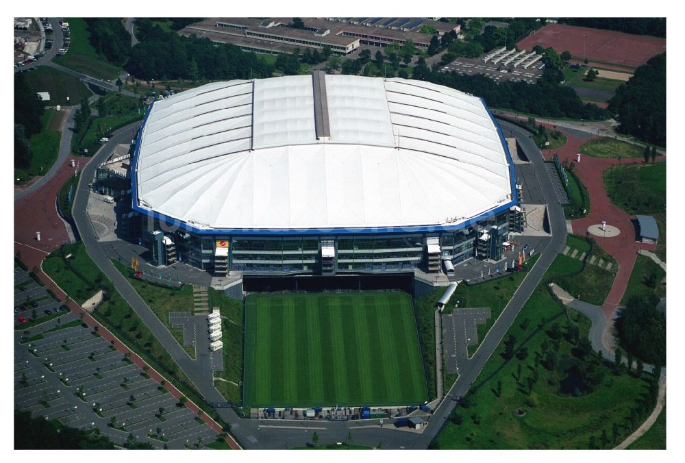 Gelsenkirchen aus der Vogelperspektive: Sportstätten-Gelände der Arena des Stadion in Gelsenkirchen im Bundesland Nordrhein-Westfalen