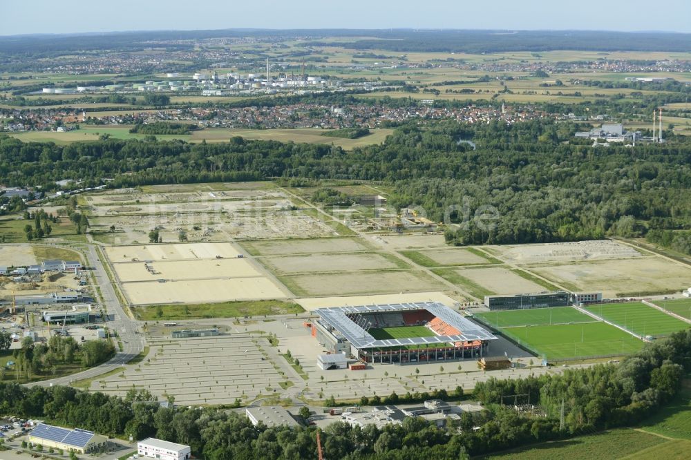 Luftaufnahme Ingolstadt - Sportstätten-Gelände der Arena des Stadion in Ingolstadt im Bundesland Bayern