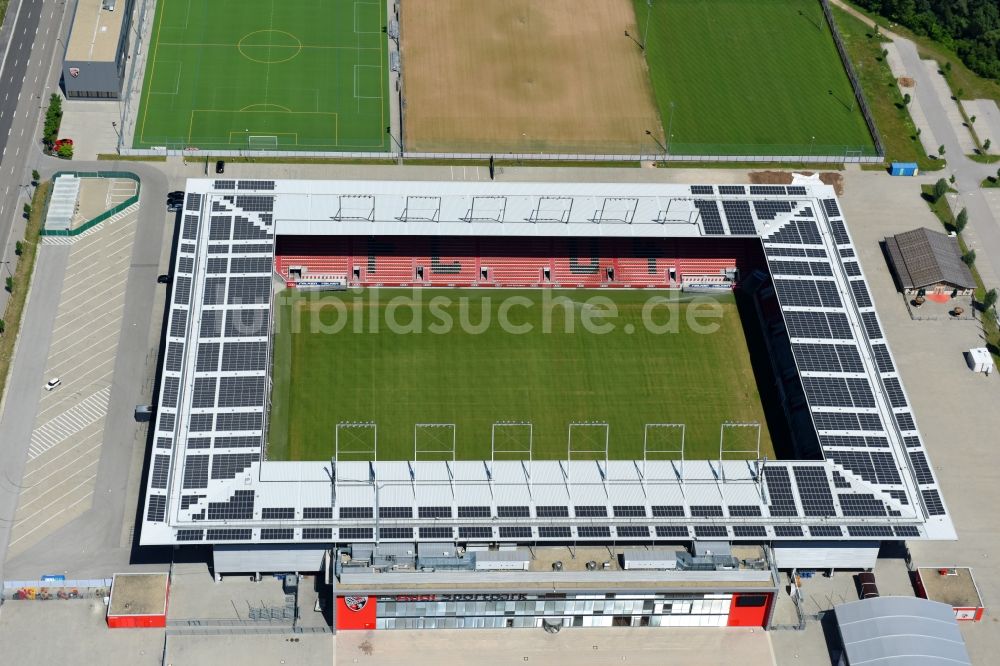 Luftaufnahme Ingolstadt - Sportstätten-Gelände der Arena des Stadion in Ingolstadt im Bundesland Bayern